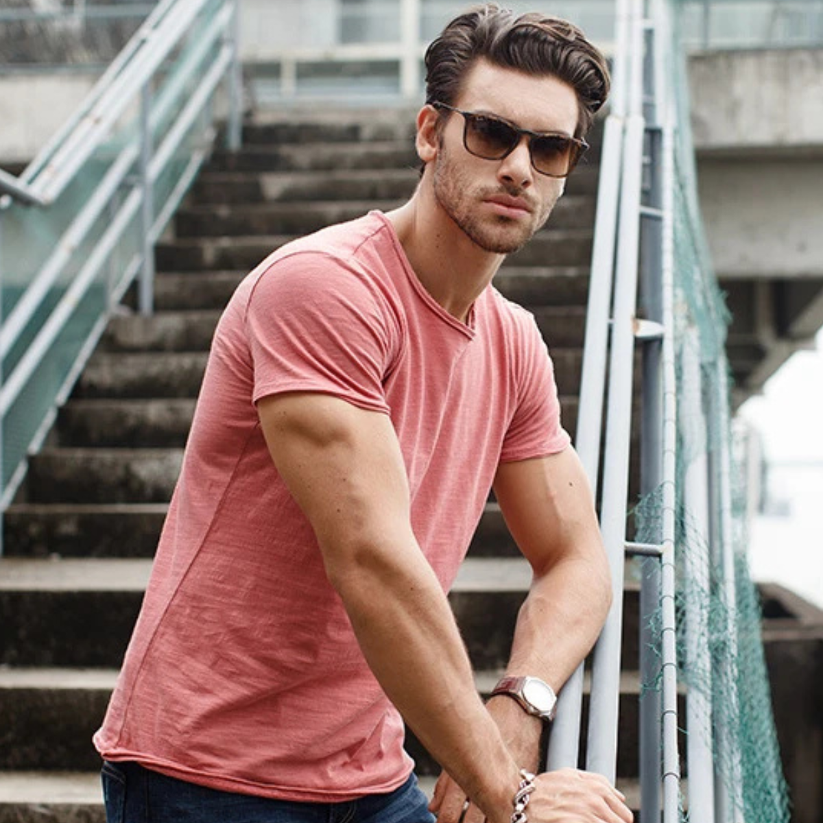 The Gubbio Men’s Lightweight Cotton Crew Neck Basic T Shirt