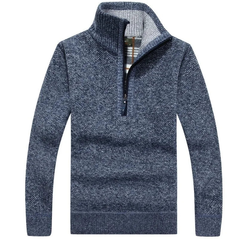 The Primrose Men's Half Zip Mock Neck Jumper