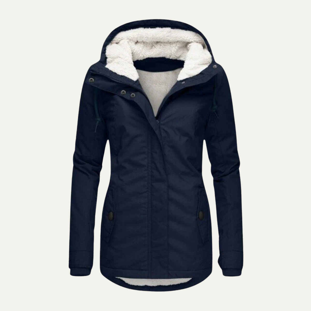 Women's Fur Hooded Winter Parka – Warm Fleece Lined Jacket