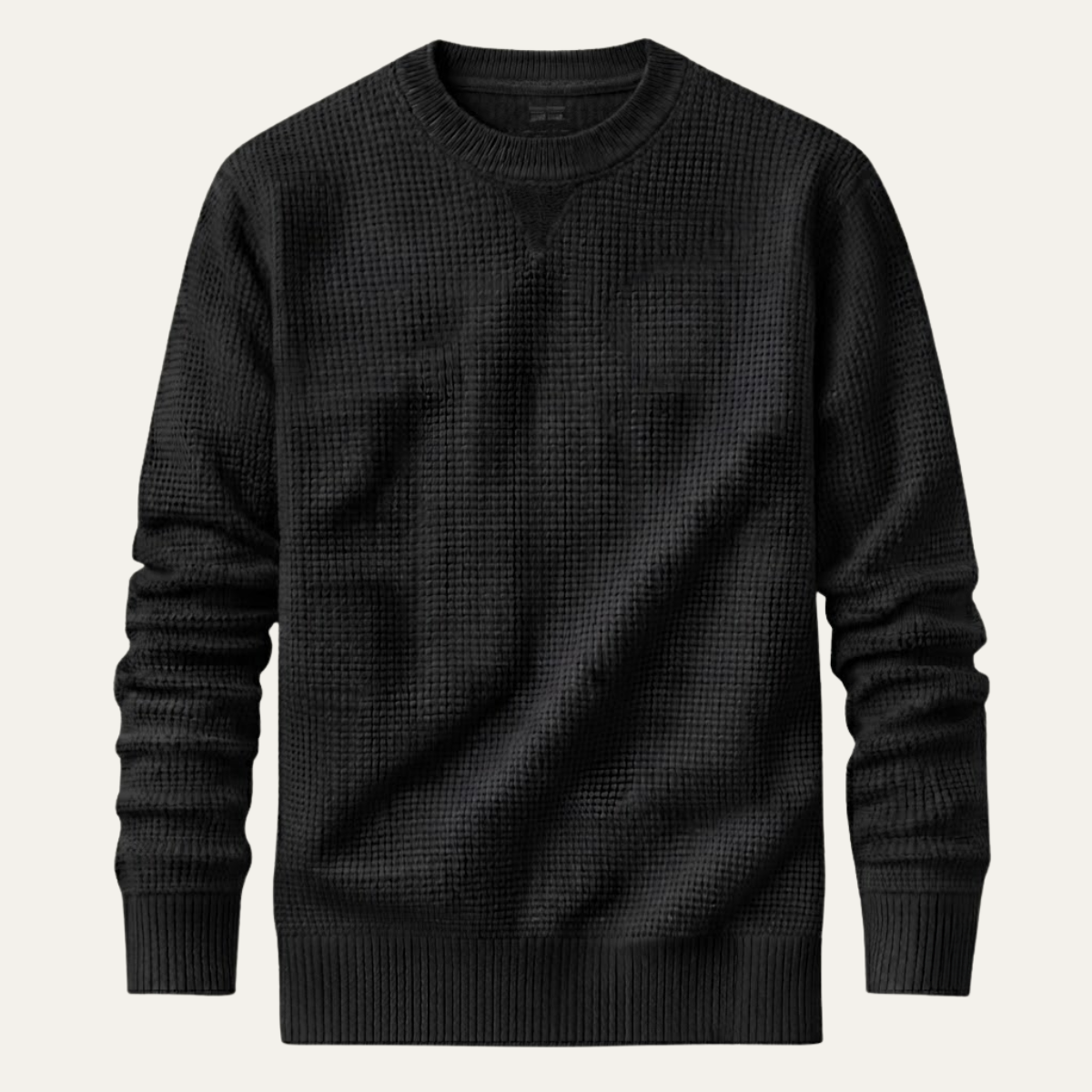 Men's Luxury Loose Fit Waffle Texture Jumper