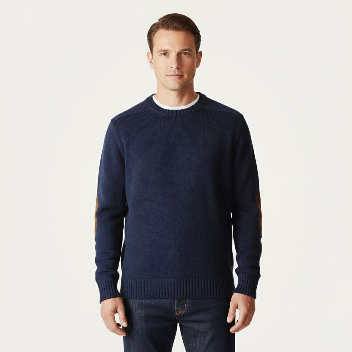 The Briarwood Men’s Oversized Knit Jumpers with Elbow Patches