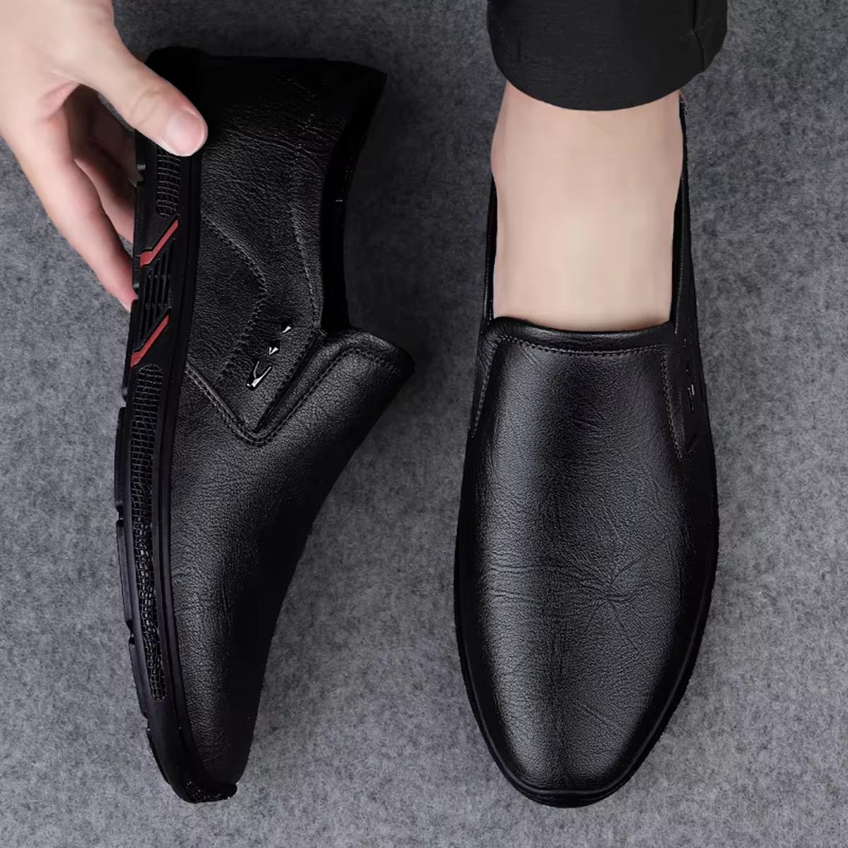 The Portsmouth Men’s Mocassin Slip On Casual Dress Shoes