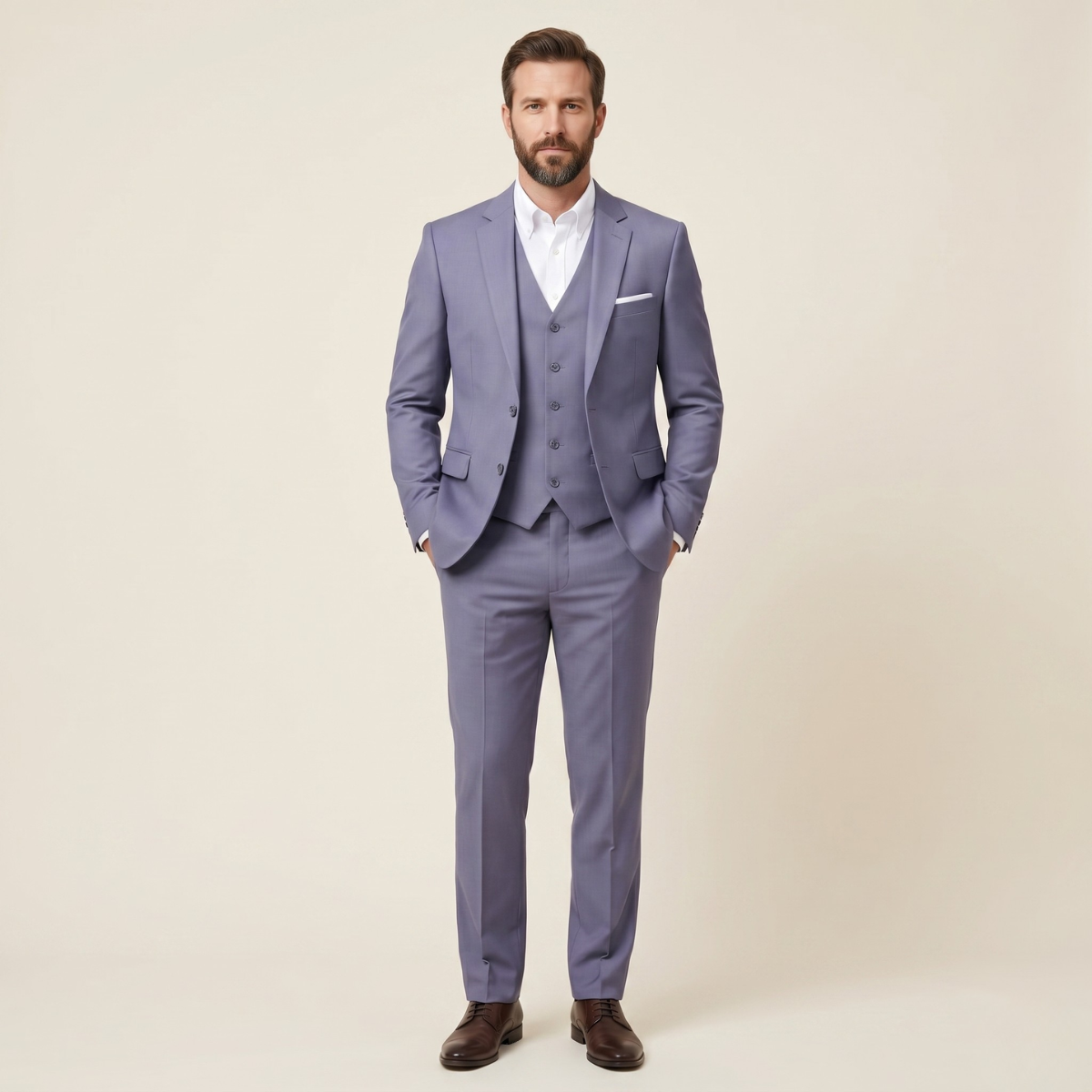 The Posillipo Men’s Tailored Suit Set – Blazer Waistcoat Trousers