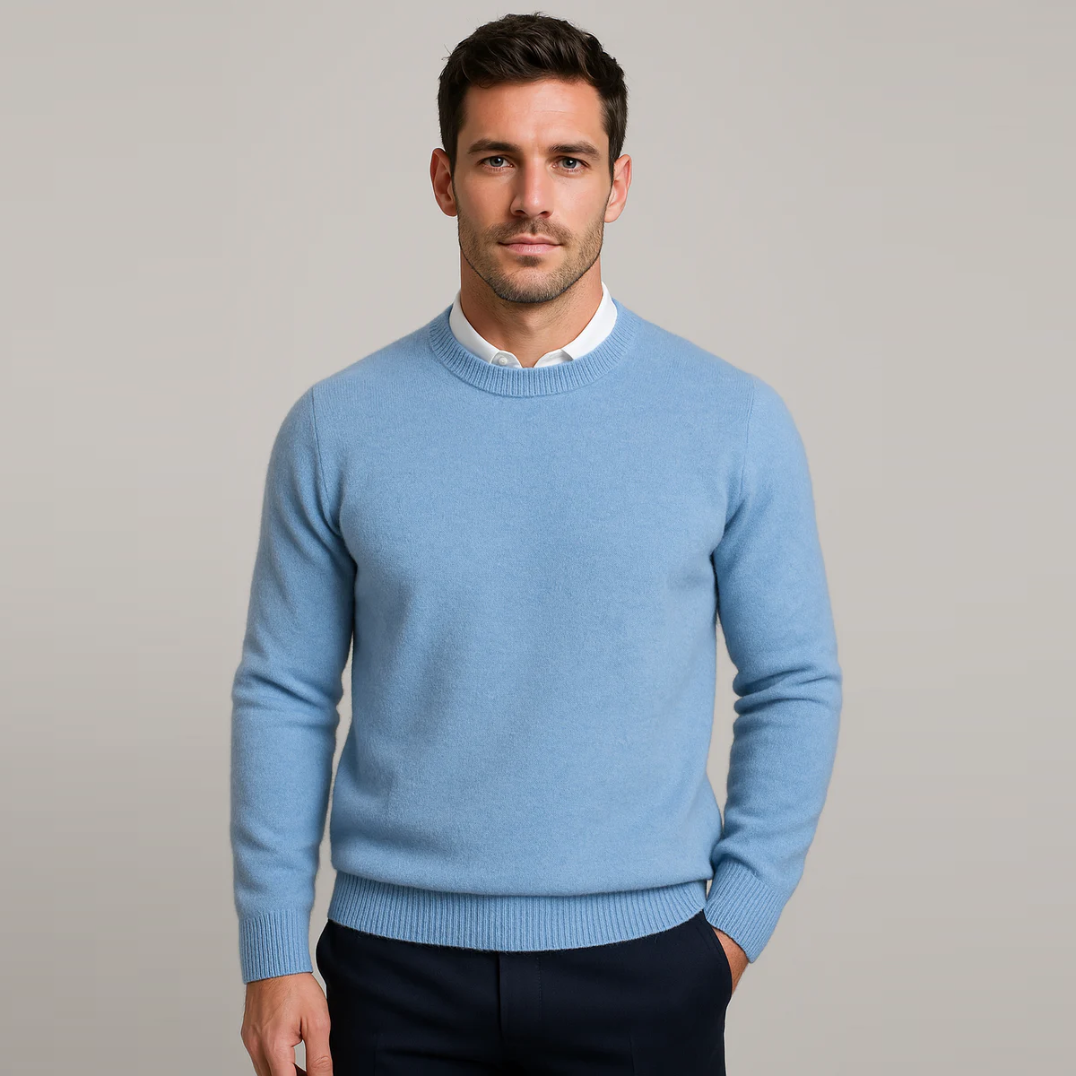 The Capri Men's Classic Crew Neck Knit Jumper