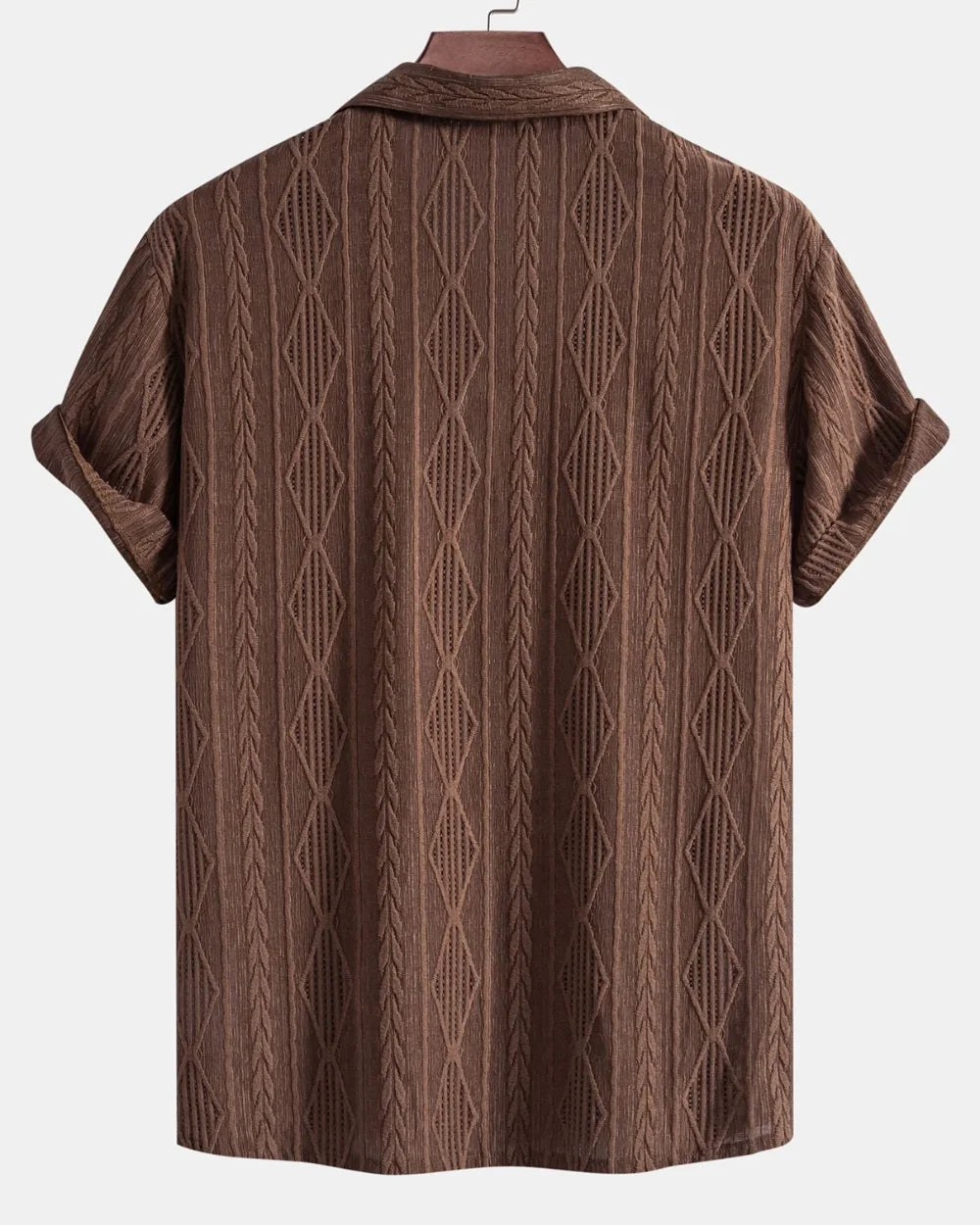 The Greenwich Men's Trendy Short Sleeve Button Up Shirt