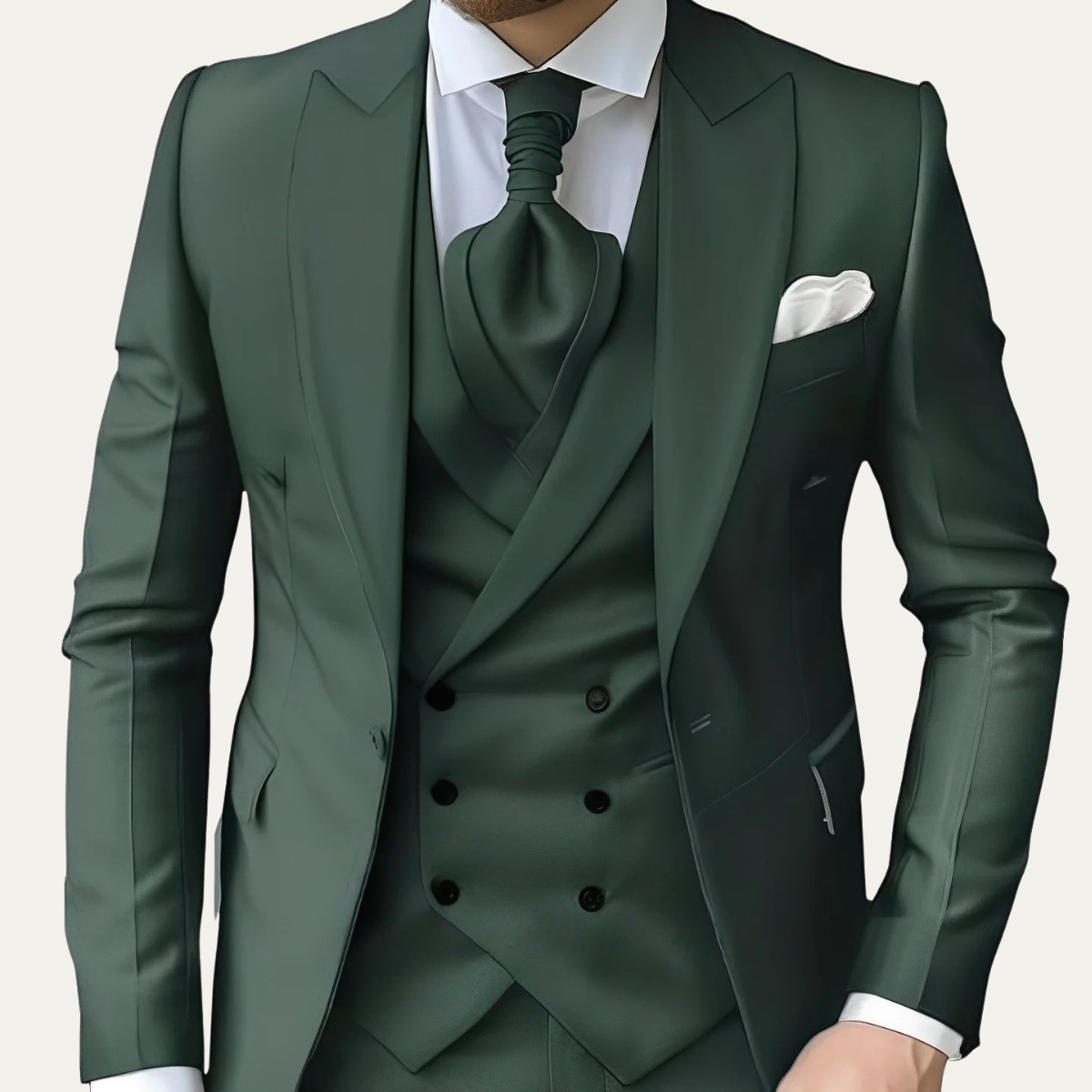 The Pegli Men’s 3 Piece Suit – Slim Fit Luxury Wedding & Dinner Suit Set