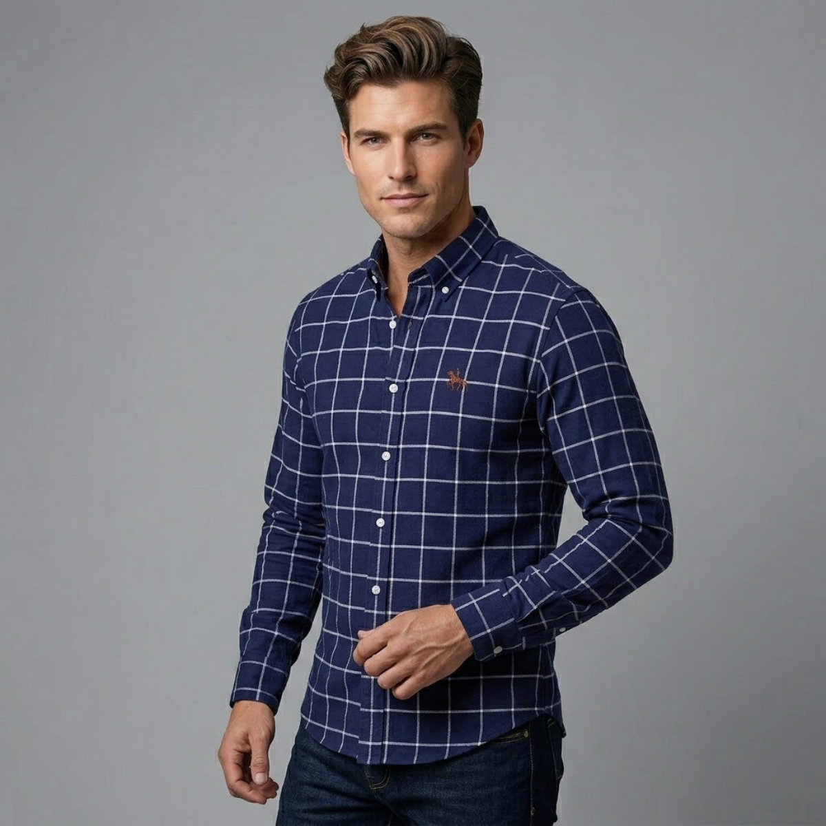 The Rennes Men’s Regular Fit Cotton Dress Shirt