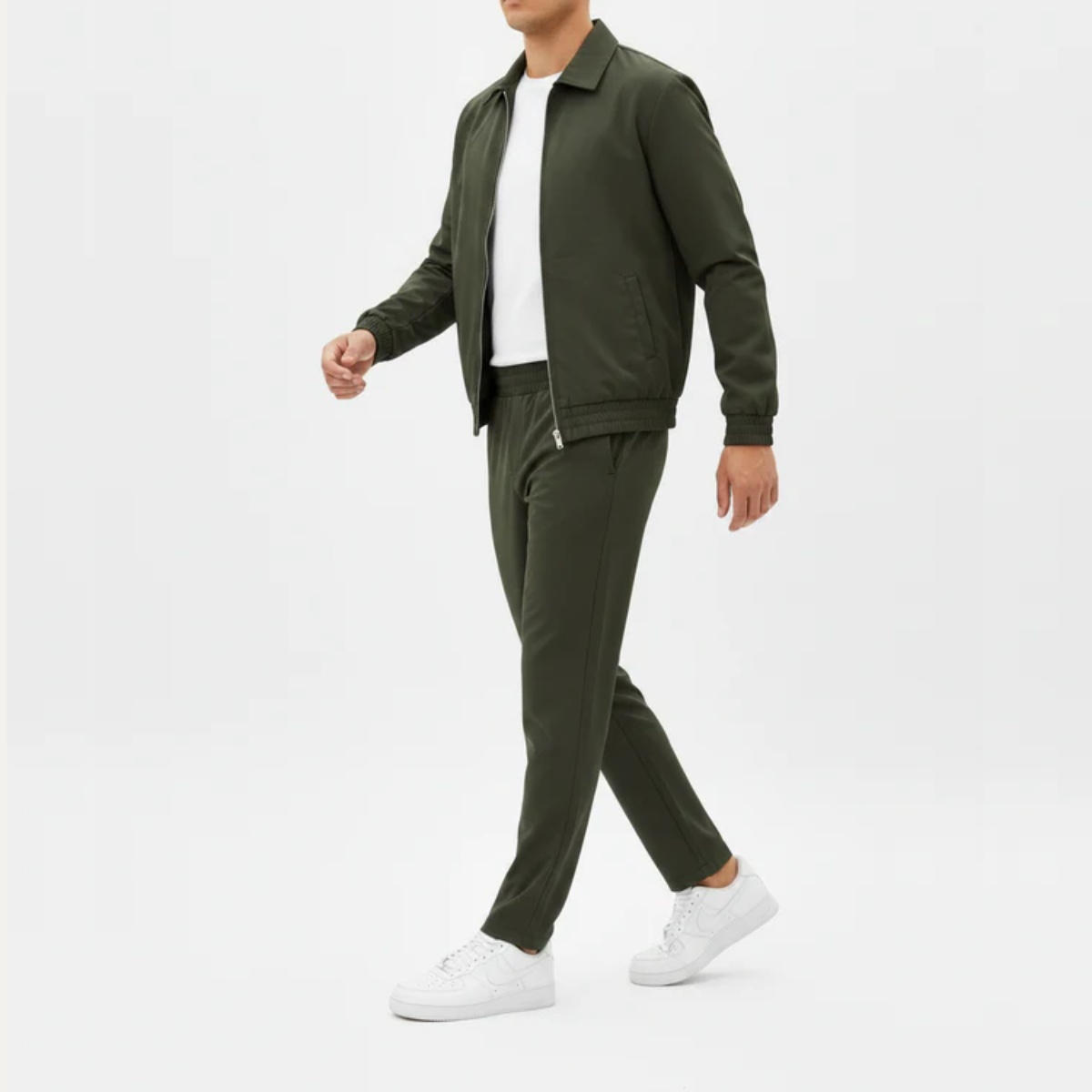 The Reno Men's Premium Tech Tracksuit Set - Army Green