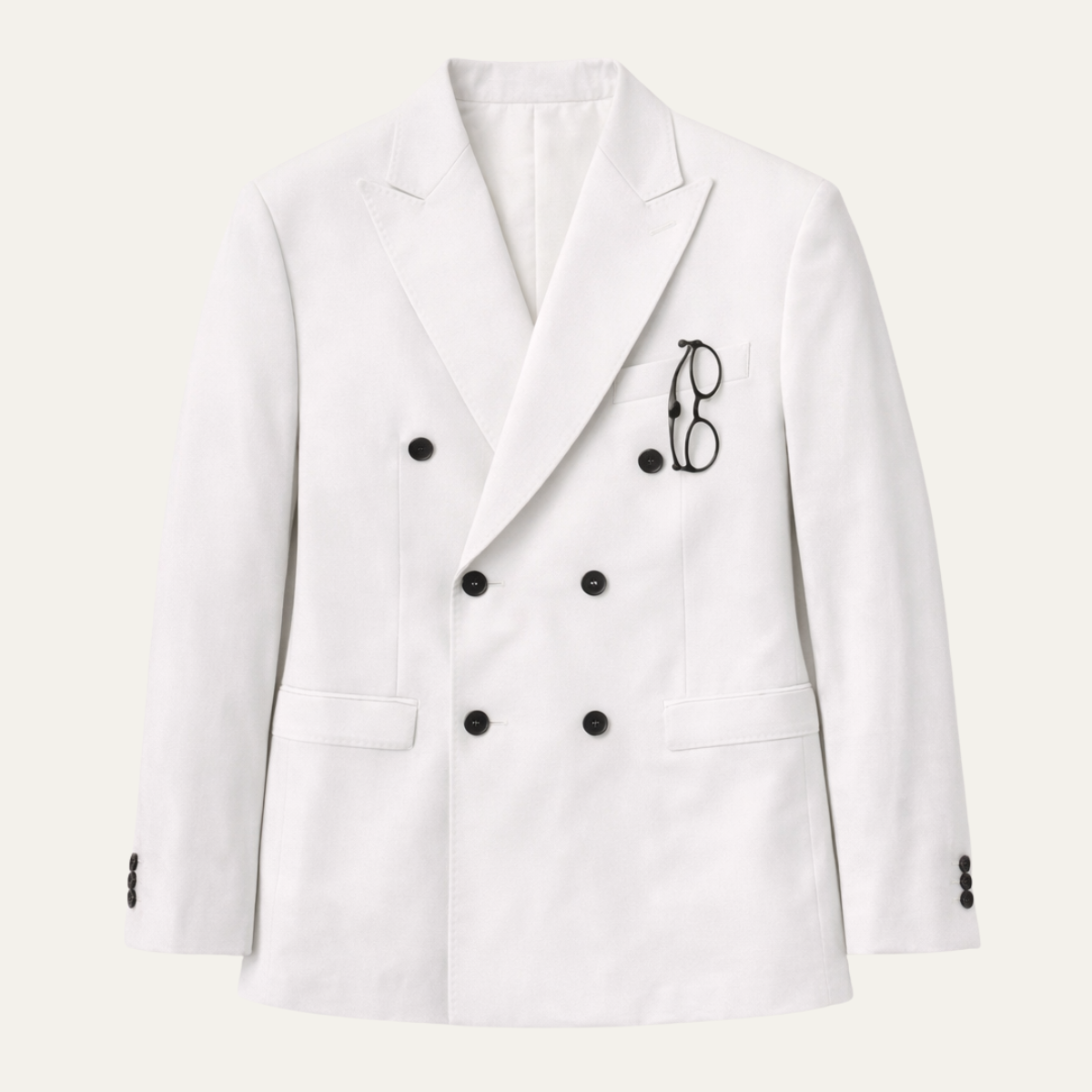 The Castelmola Men’s Elegant Double Breasted Linen Blazer