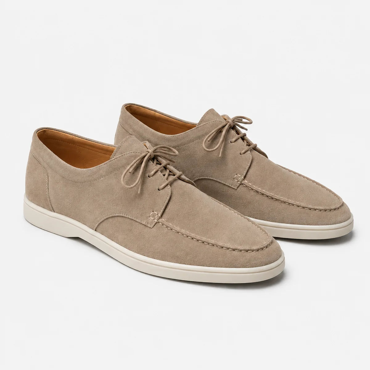 The Malibu Coast Men’s Suede Lace Up Casual Loafers - Navy Blue