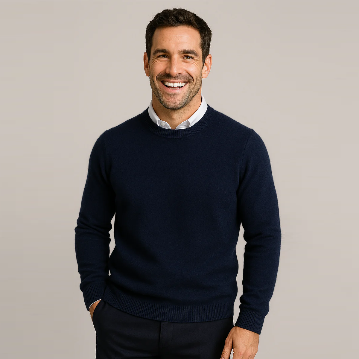 The Capri Men's Classic Crew Neck Knit Jumper