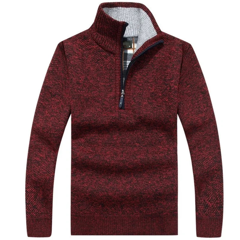 The Primrose Men's Half Zip Mock Neck Jumper