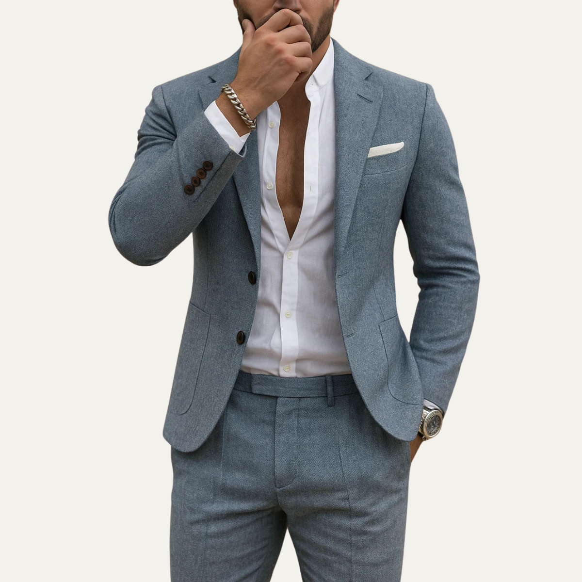 The Radnor Men’s Slim Fit Two Piece Wedding Suit Set