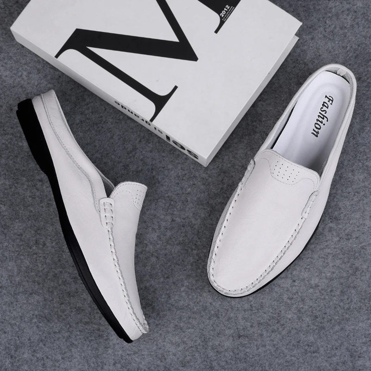 The Varenna Men’s Casual Mule Leather Loafers