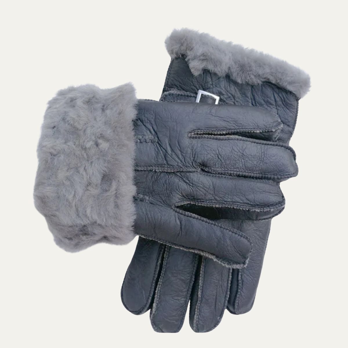 The Brenton Men’s Sheepskin Fur Winter Gloves