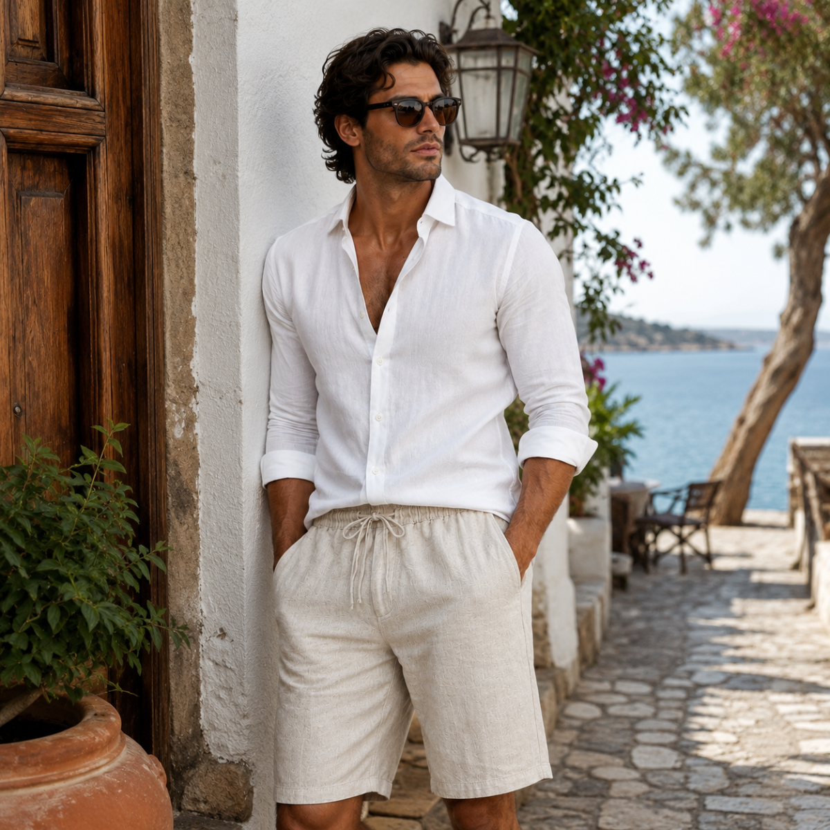 The Longleat Men’s Summer Linen Drawstring Shorts