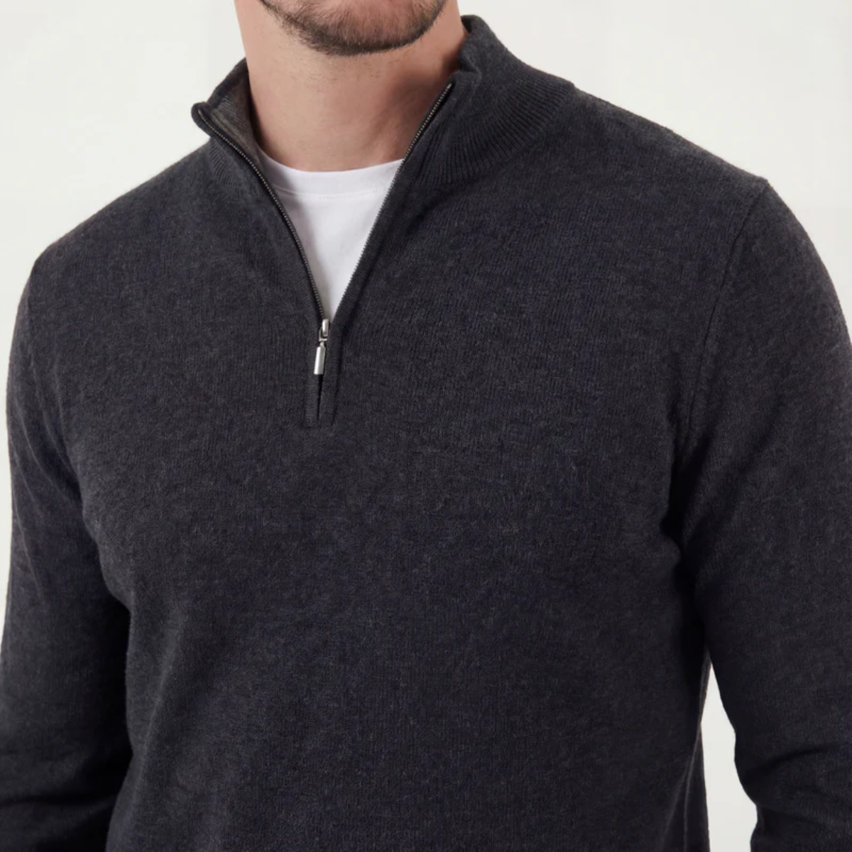 The Bologna Men's Quarter Zip Knit Jumper