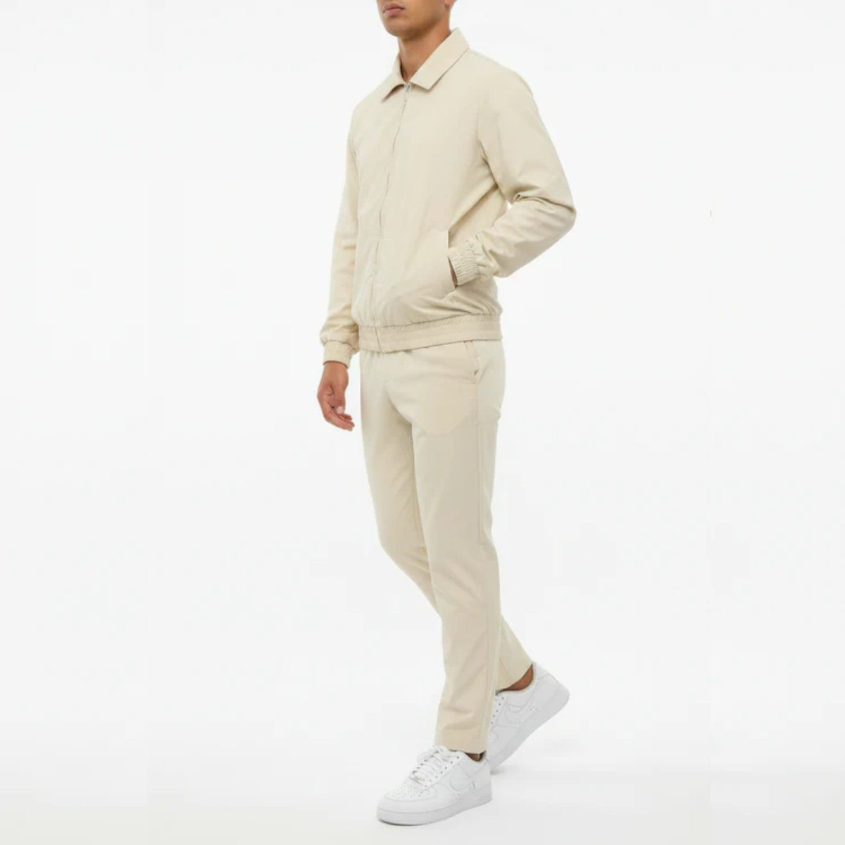 The Reno Men's Premium Tech Tracksuit Set - Beige
