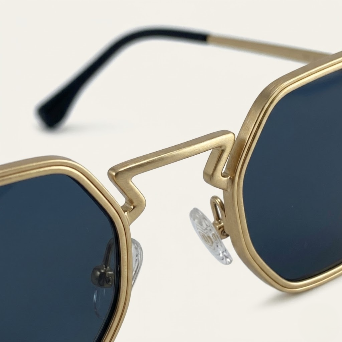 The Burlington Men's Retro Hexagon Sunglasses
