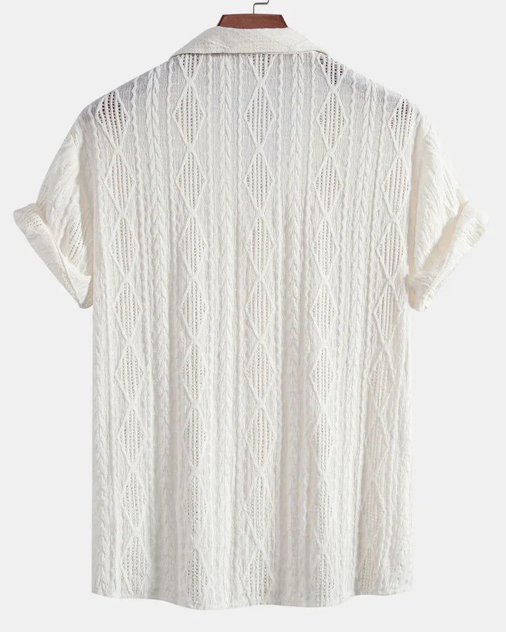 The Greenwich Men's Trendy Short Sleeve Button Up Shirt