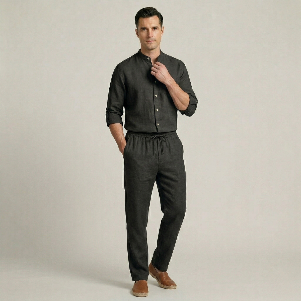 The Haddon Men’s Breathable Linen Shirt & Trousers Set
