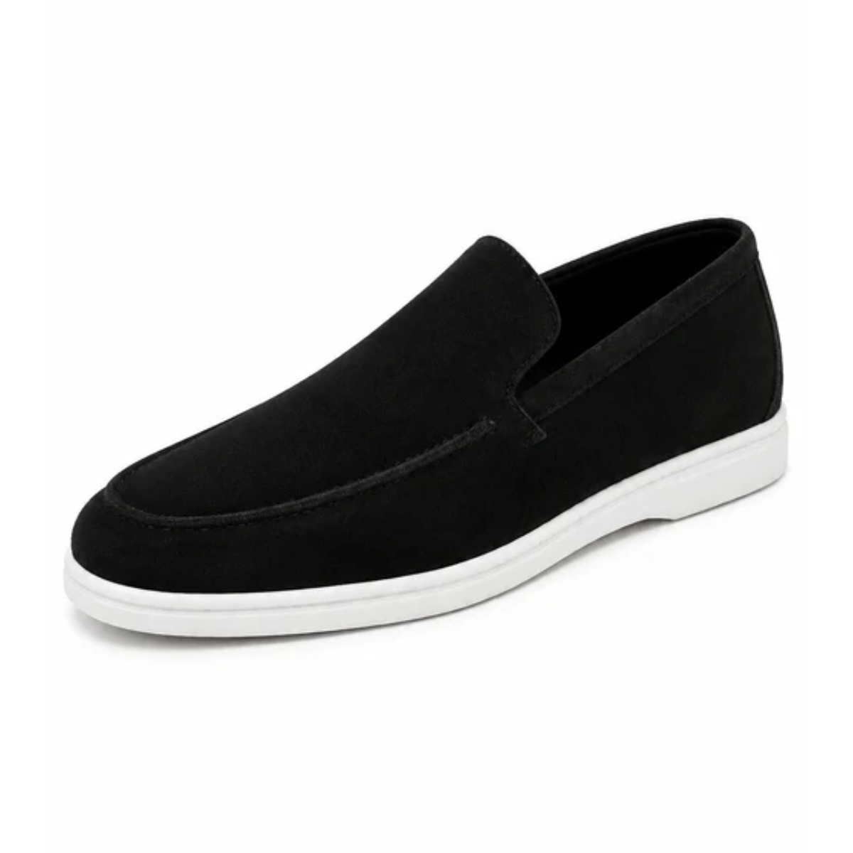 The Sheridan Men's Lightweight Slip On Suede Loafers - Black