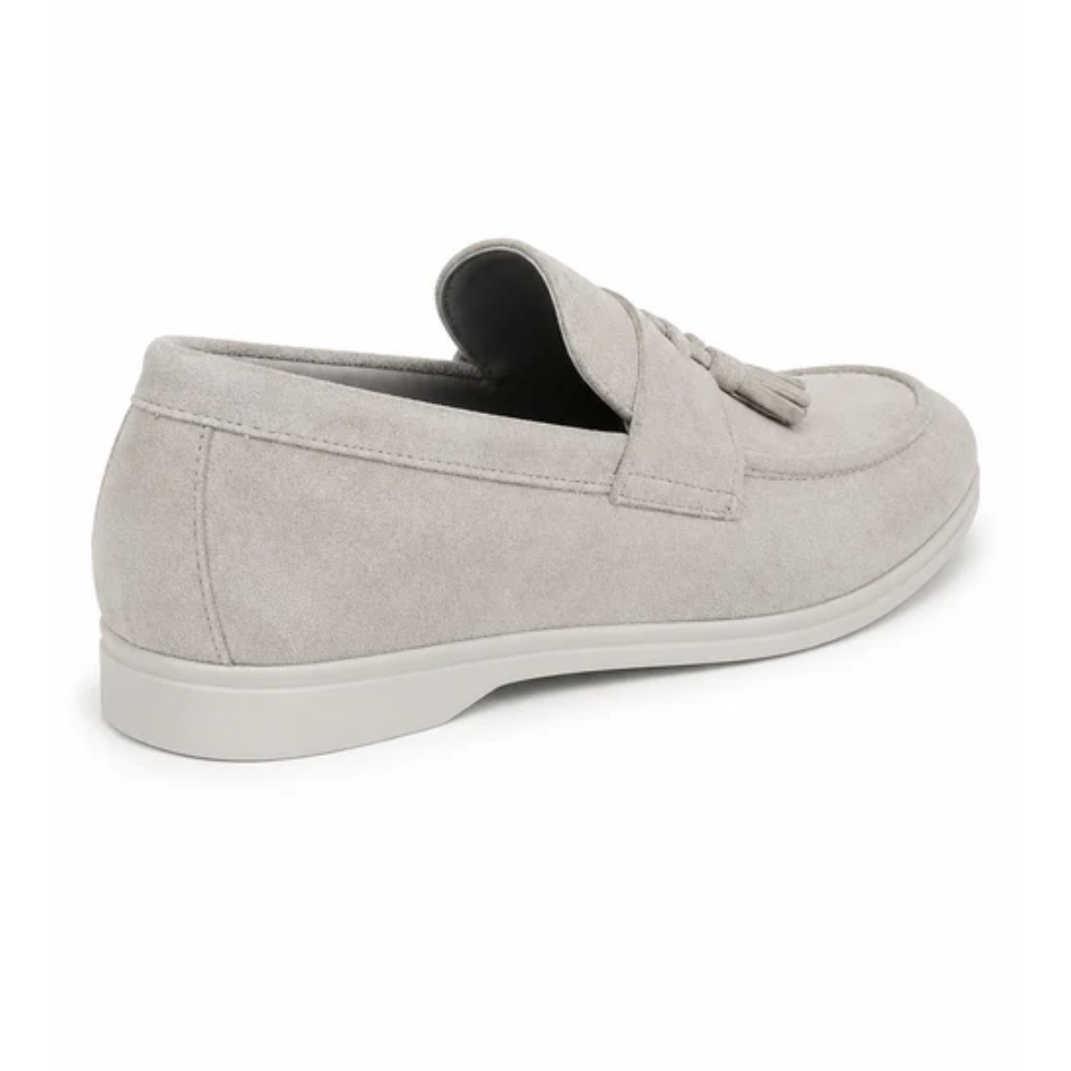 The Prescott Men's Suede Tassel Slip On Loafers - Grey