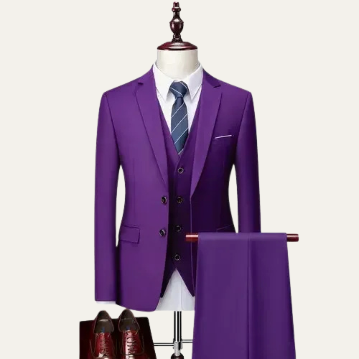 The Ancona Men’s 3 Piece Suit – Elegant Formal Wedding & Business Suit Set