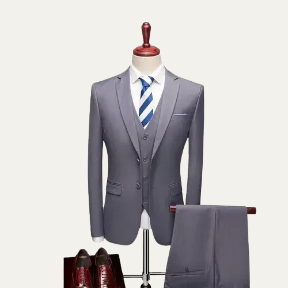 The Ancona Men’s 3 Piece Suit – Elegant Formal Wedding & Business Suit Set