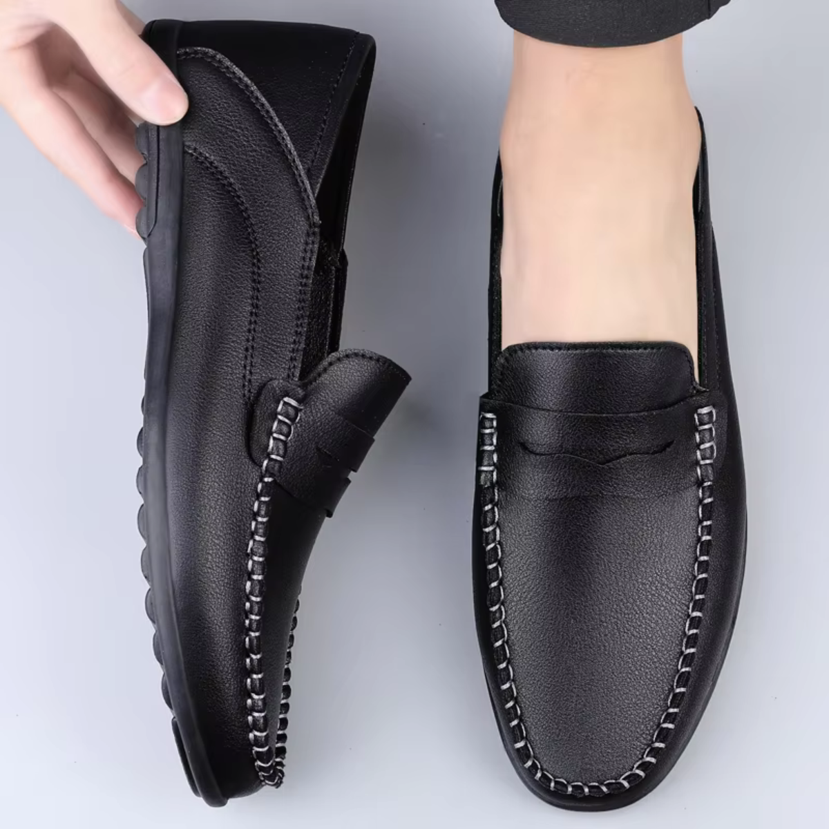 The Moltrasio Men’s Elegant Slip On Leather Loafers