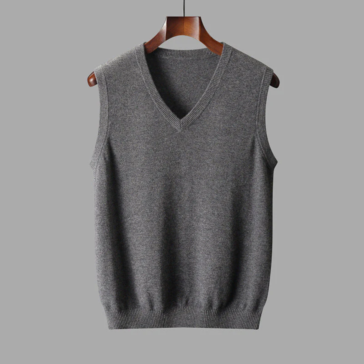 The Milan Men's V Neck Knit Cotton Gilet