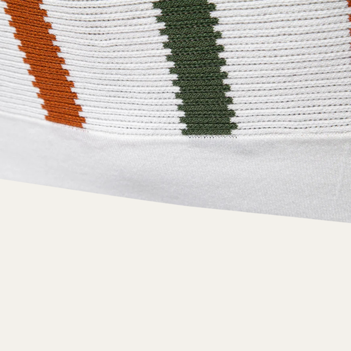 The Spoleto Men's Soft Striped Ribbed Knit Polo Shirt