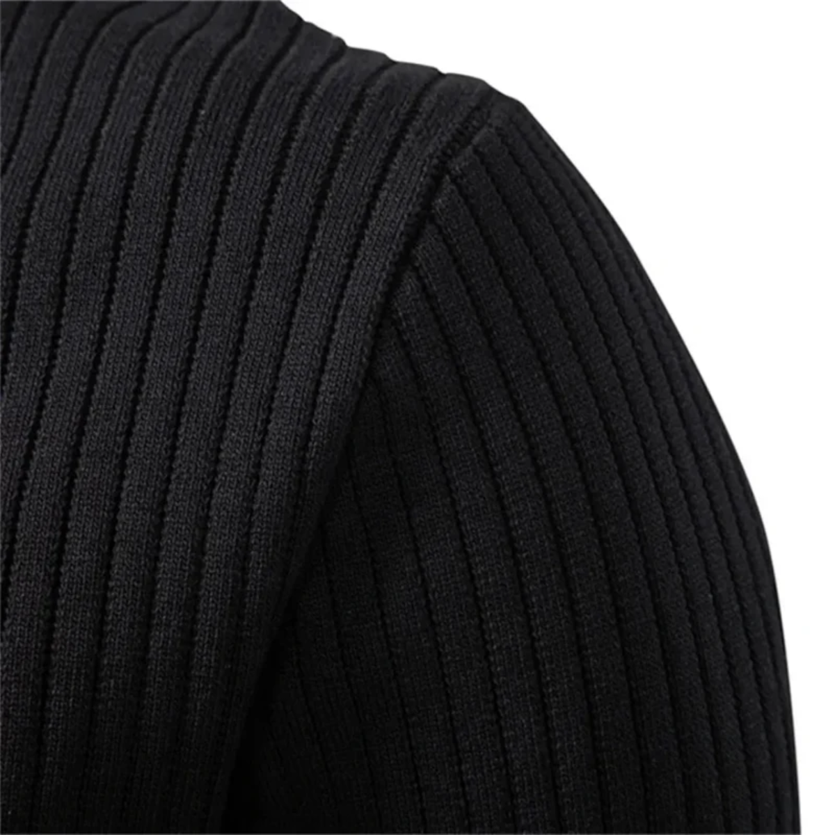 The Taormina Men's Ribbed Henley Knit Jumper
