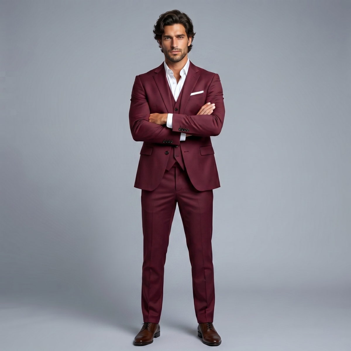 The Pozzuoli Men’s Luxury Suit Set – Blazer Waistcoat Trousers