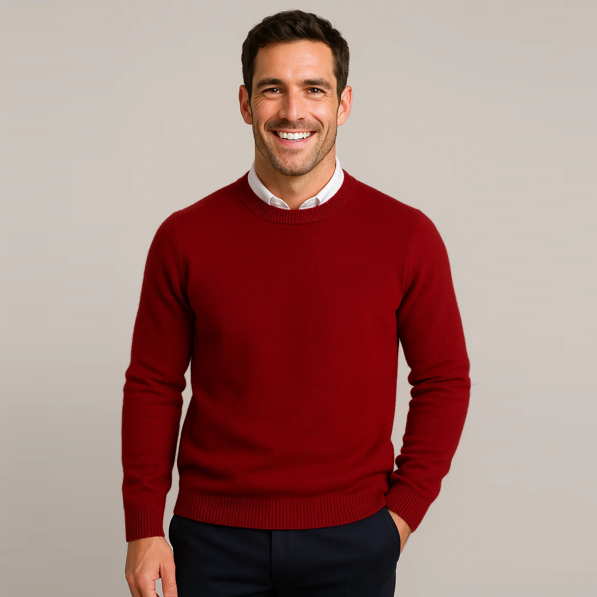 The Capri Men's Classic Crew Neck Knit Jumper