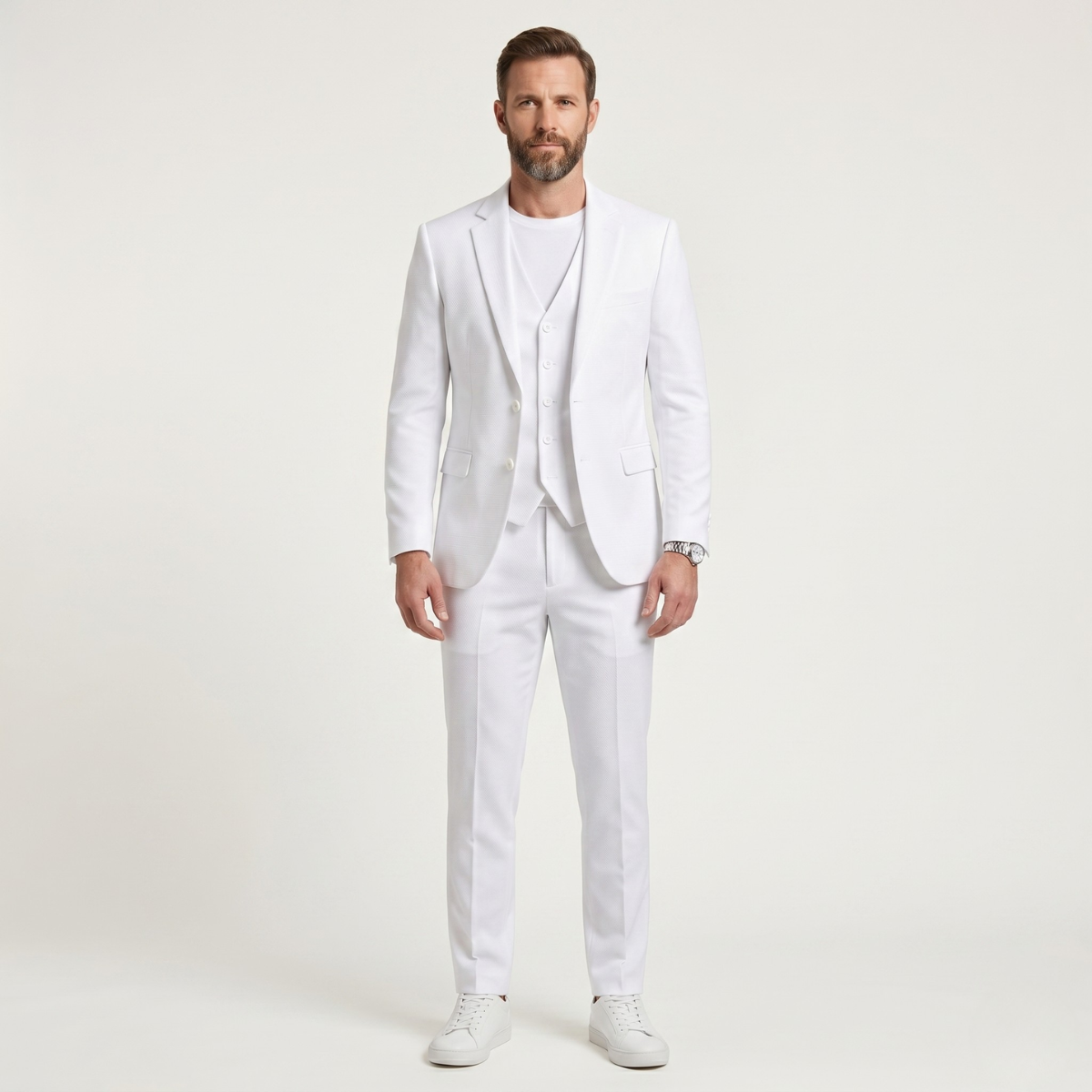 The Posillipo Men’s Tailored Suit Set – Blazer Waistcoat Trousers