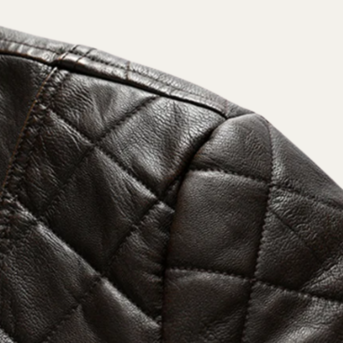 Men’s Zip Up Casual Leather Biker Jacket