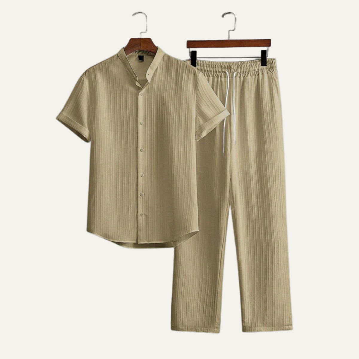 The Ashwood Hill Men’s Linen Summer Casual Set – Shirt & Trousers