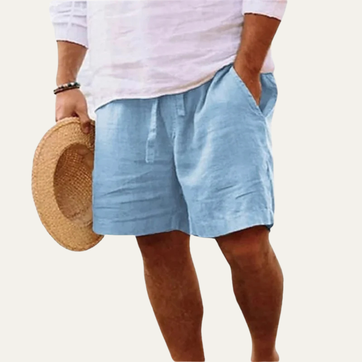 The Hatfield Men’s Soft Linen Drawstring Shorts