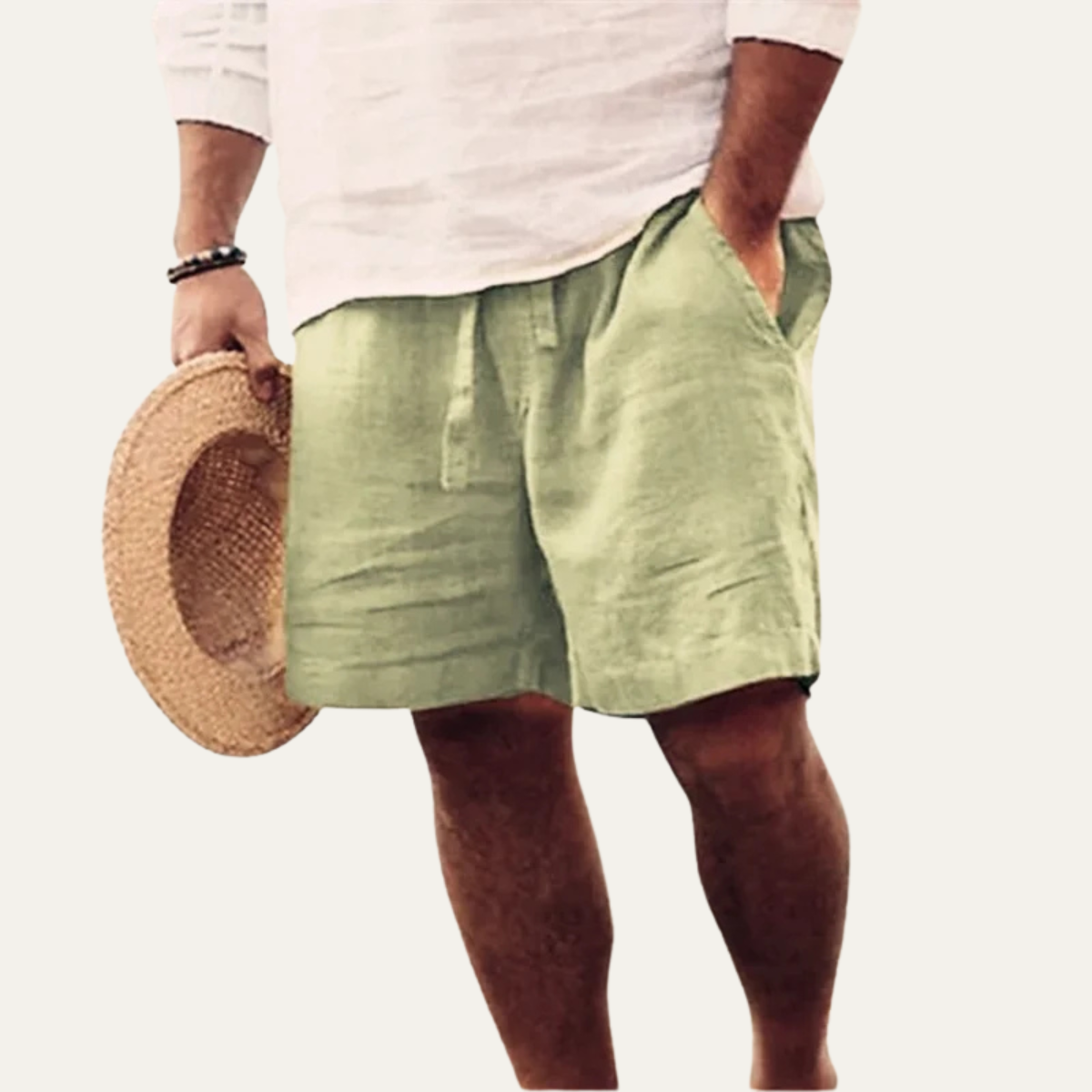 The Hatfield Men’s Soft Linen Drawstring Shorts