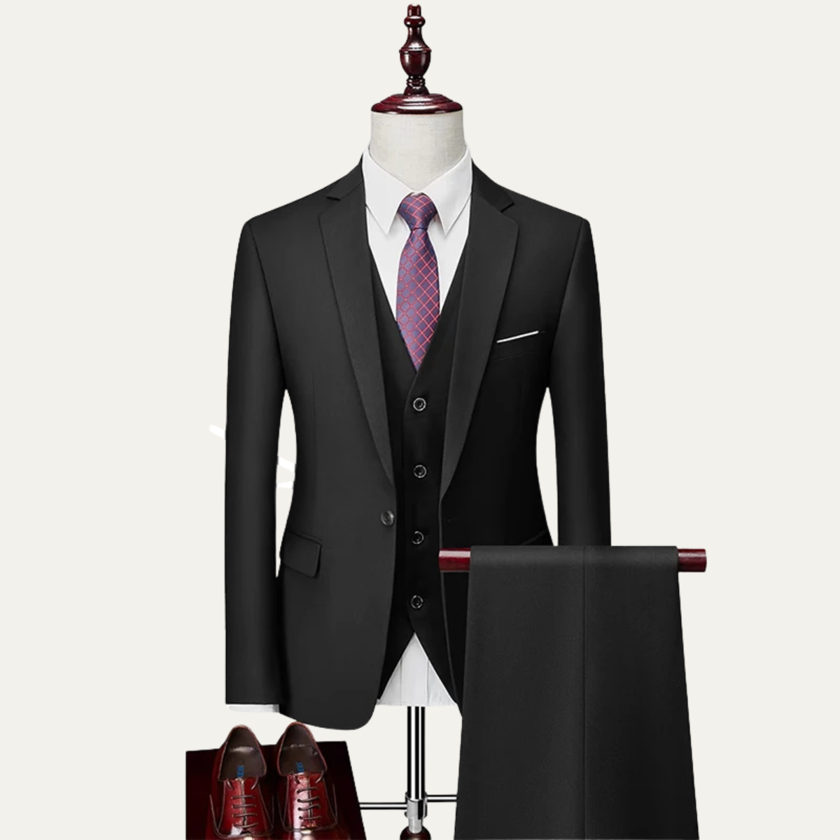The Ancona Men’s 3 Piece Suit – Elegant Formal Wedding & Business Suit Set