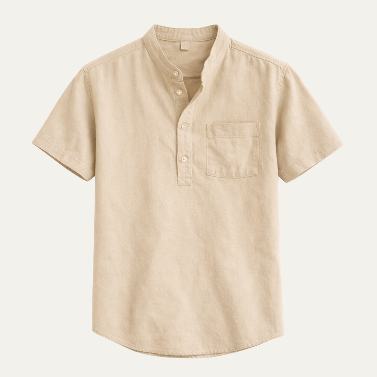 The Chesterfield Men’s Breathable Cotton Linen Short Sleeve Shirt