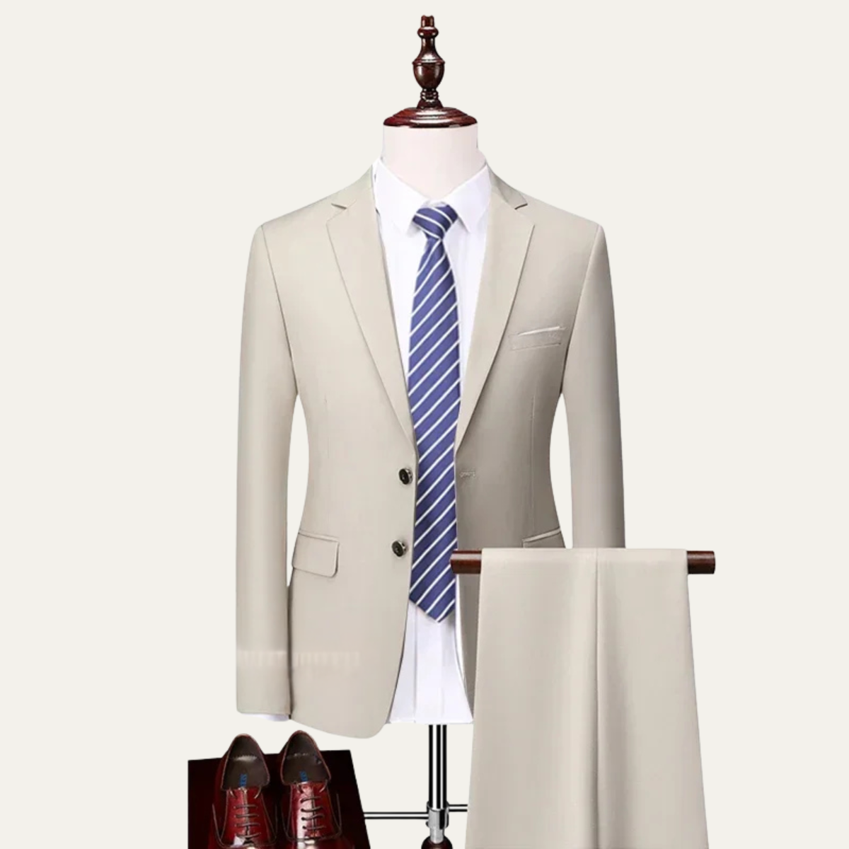 The Recanati Men’s 2 Piece Suit – Trendy Formal Wedding & Business Suit Set