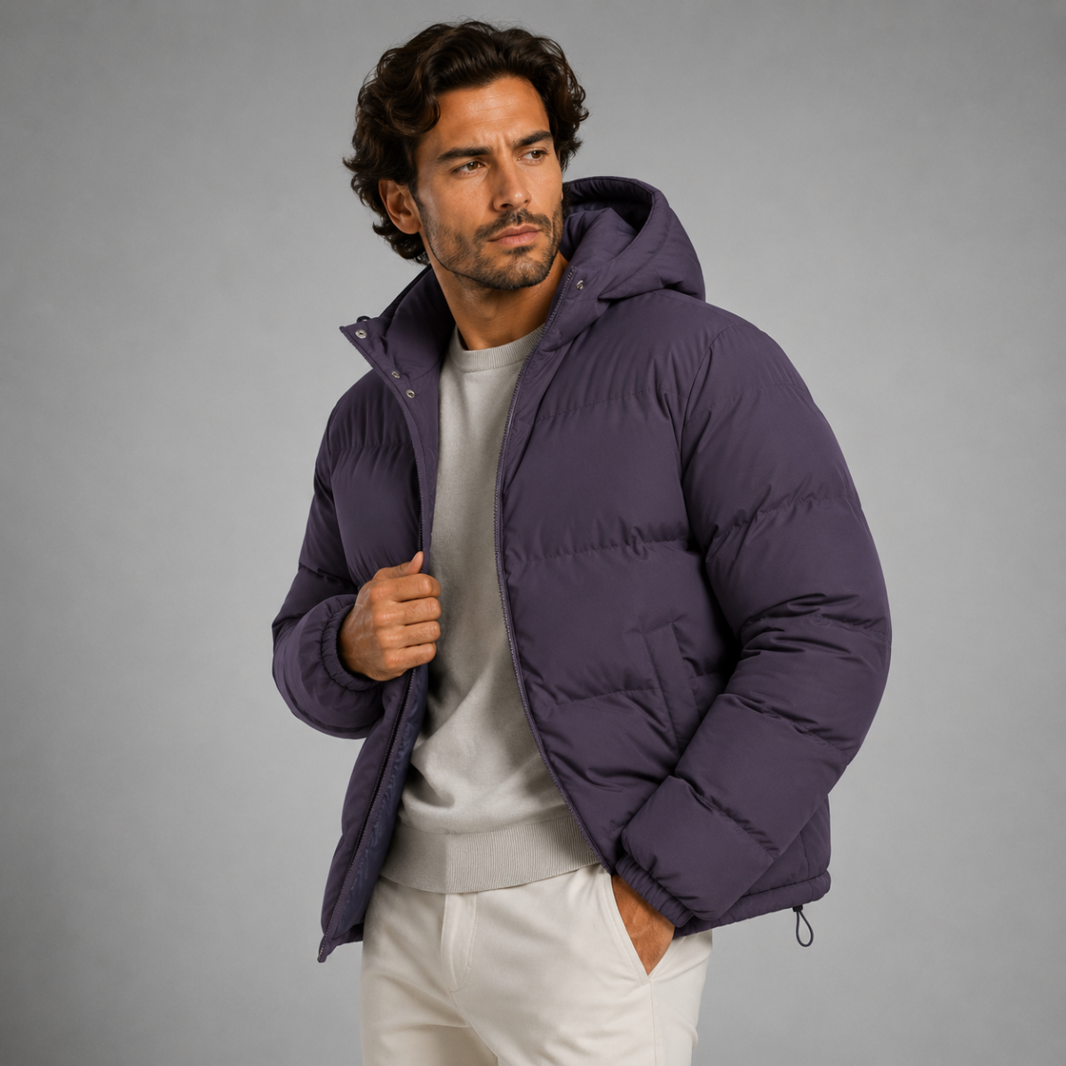 The Tallinn Men's Hooded Puffer Jacket - Waterproof Down Winter Coat