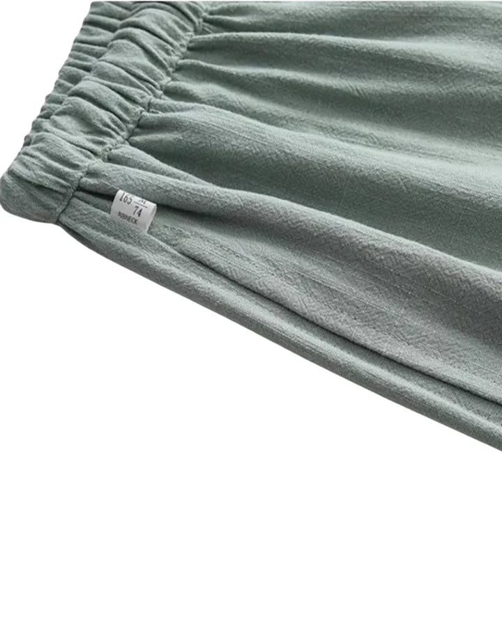 The Hudson Men's Relaxed Fit Linen Drawstring Trousers