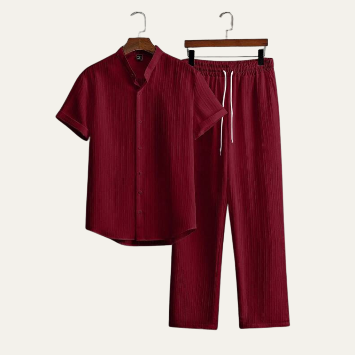 The Ashwood Hill Men’s Linen Summer Casual Set – Shirt & Trousers