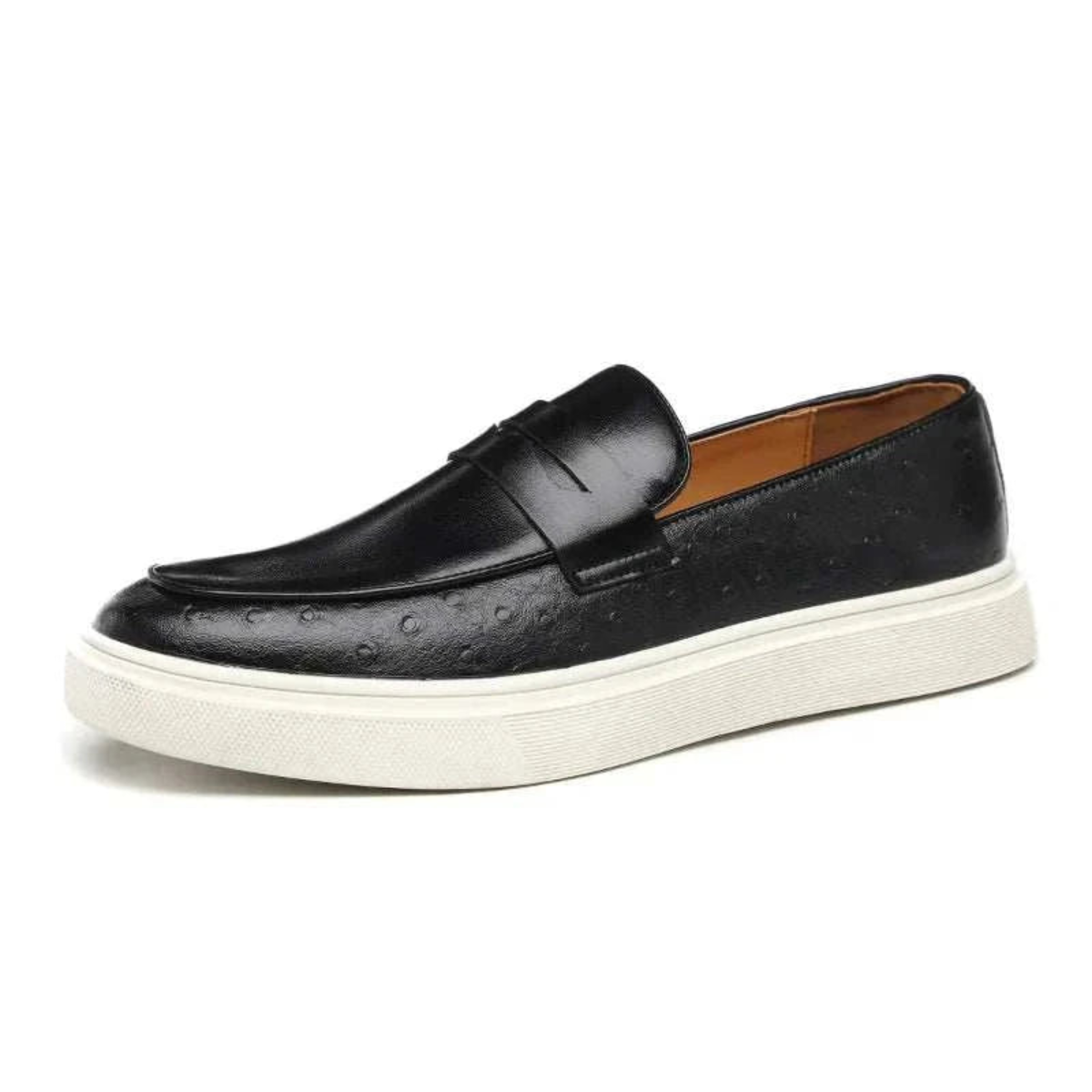 The Arezzo Men’s Leather Loafer Trainers