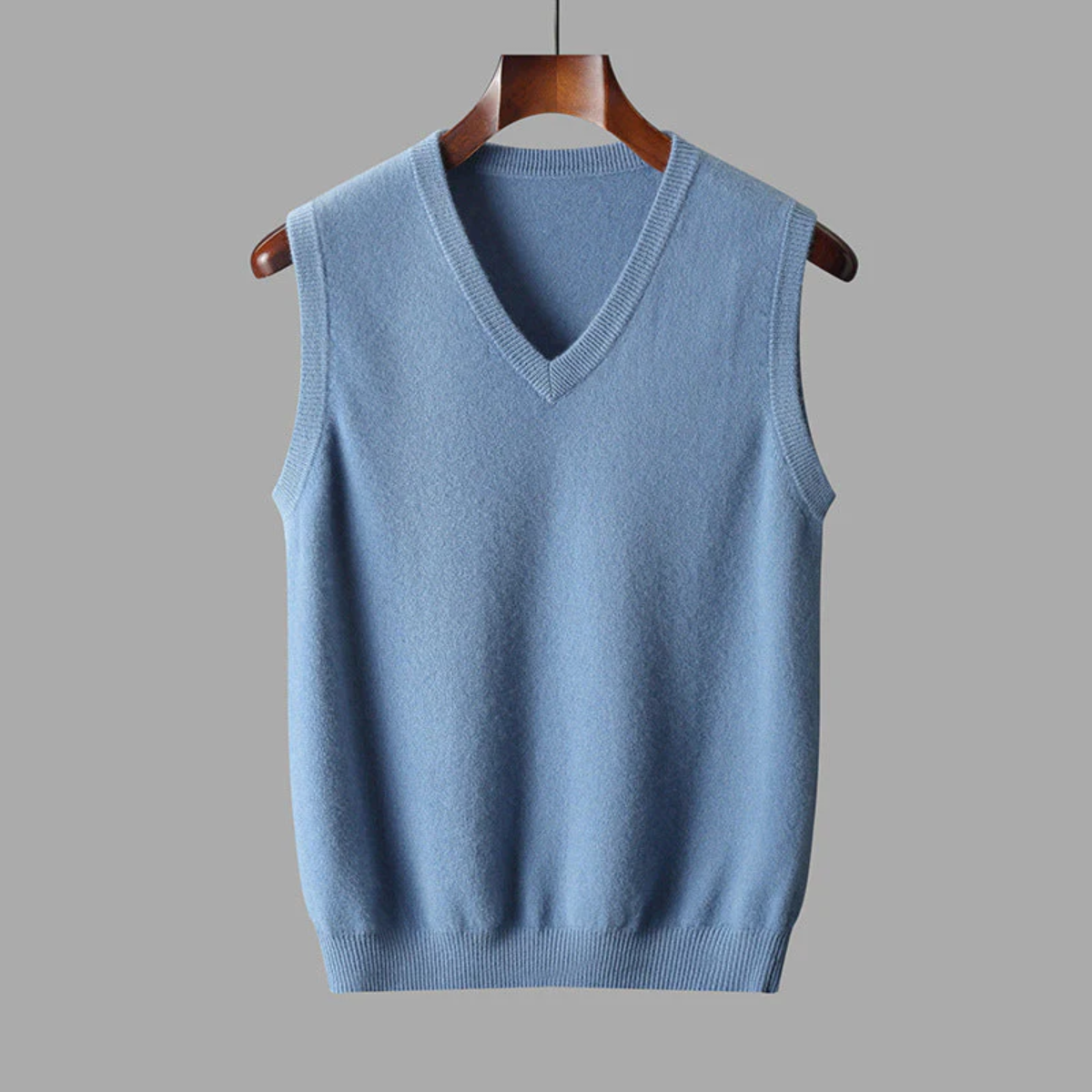 The Milan Men's V Neck Knit Cotton Gilet