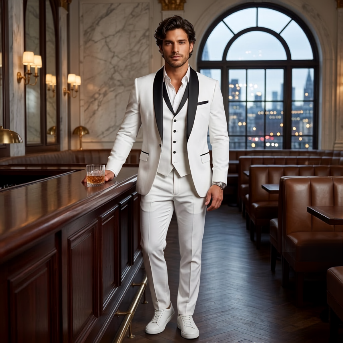 The Cetona Men’s Business 2 Piece Suit Set - Blazer and Trousers