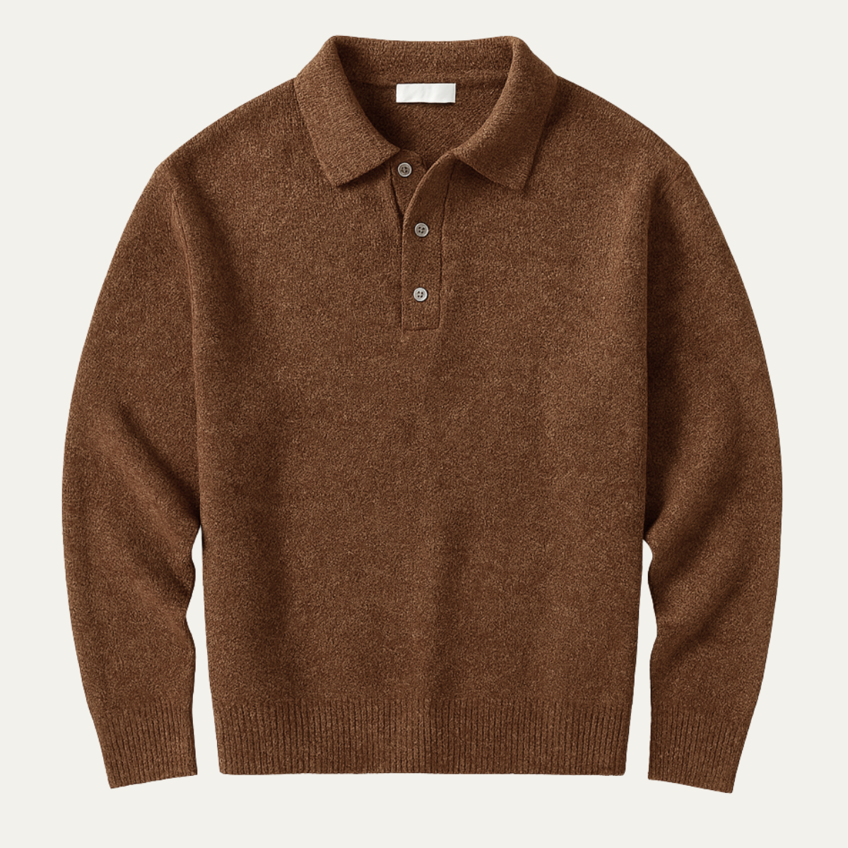 The Cedarfield Men's Trendy Soft Knit Polo Jumper